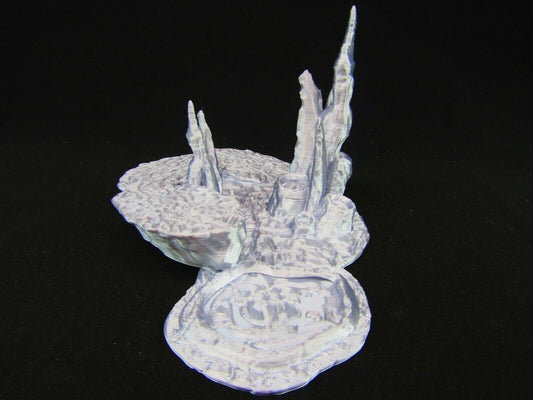 Lava Pool Ramp Scatter Terrain Scenery 3D Printed Mini Miniature Model 28/32mm