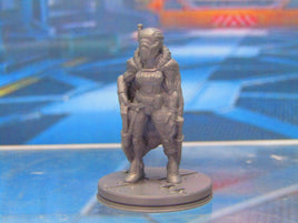 Female Galactic Human Bounty Hunter Mercenary Mini Miniature 3D Printed Model