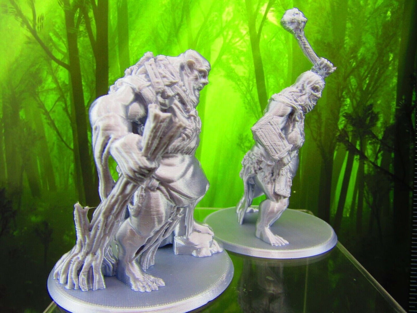 Female / Male Hill Giant Pair Mini Miniatures 3D Printed Resin Model Figure
