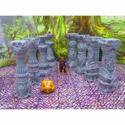 8pc Decorative Palace Pillar Support Columns Scenery Scatter Terrain Props