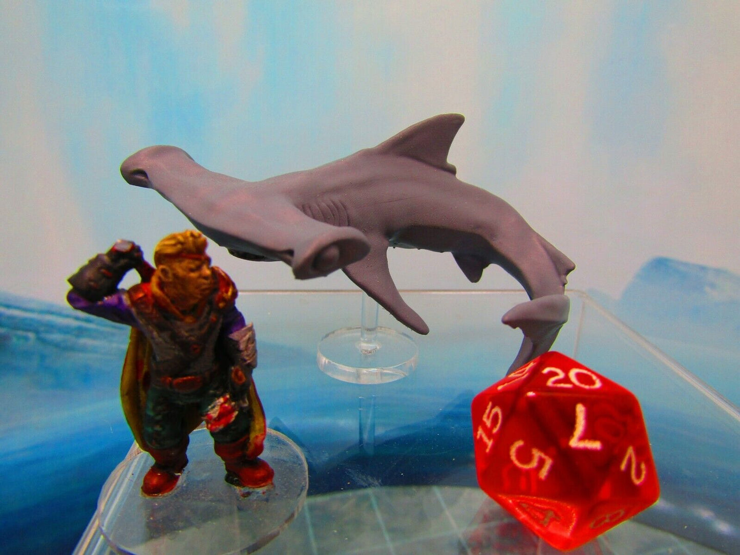Hammerhead Shark Mini Miniature Scatter Terrain Scenery 3D Printed Model 28/32mm
