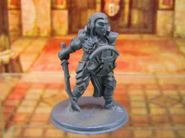 Dark Elf Warrior w/ Sword & Shield Mini Miniature Figure 3D Printed Model