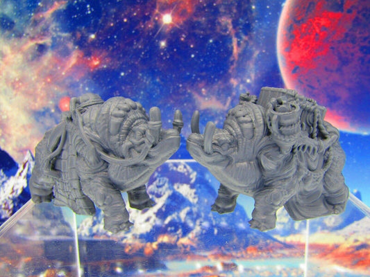 Uscon Pack & Saddled Riding Beast Pair Mini Miniature Figure 3D Print Starfinder