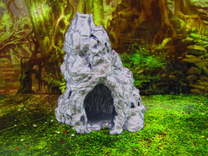 Hidden Waterfall Cave Scatter Terrain Scenery 3D Printed Mini Miniature Model