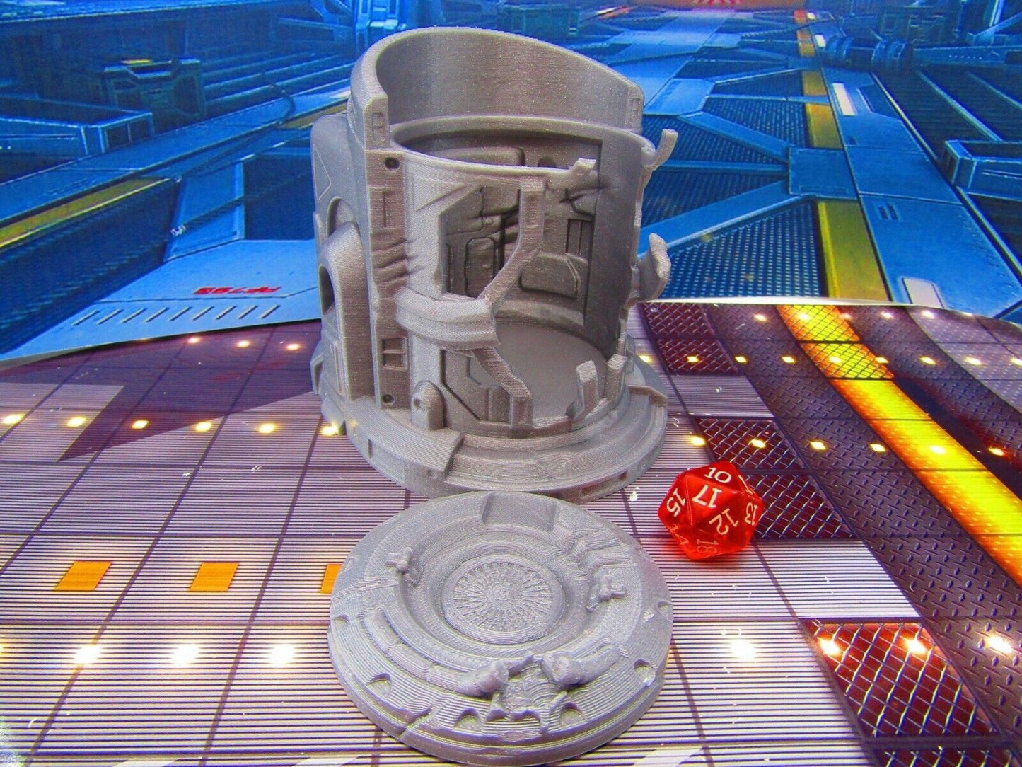 Containment Holding Chamber Cage Cell Damaged Scenery Terrain 3D Printed Model