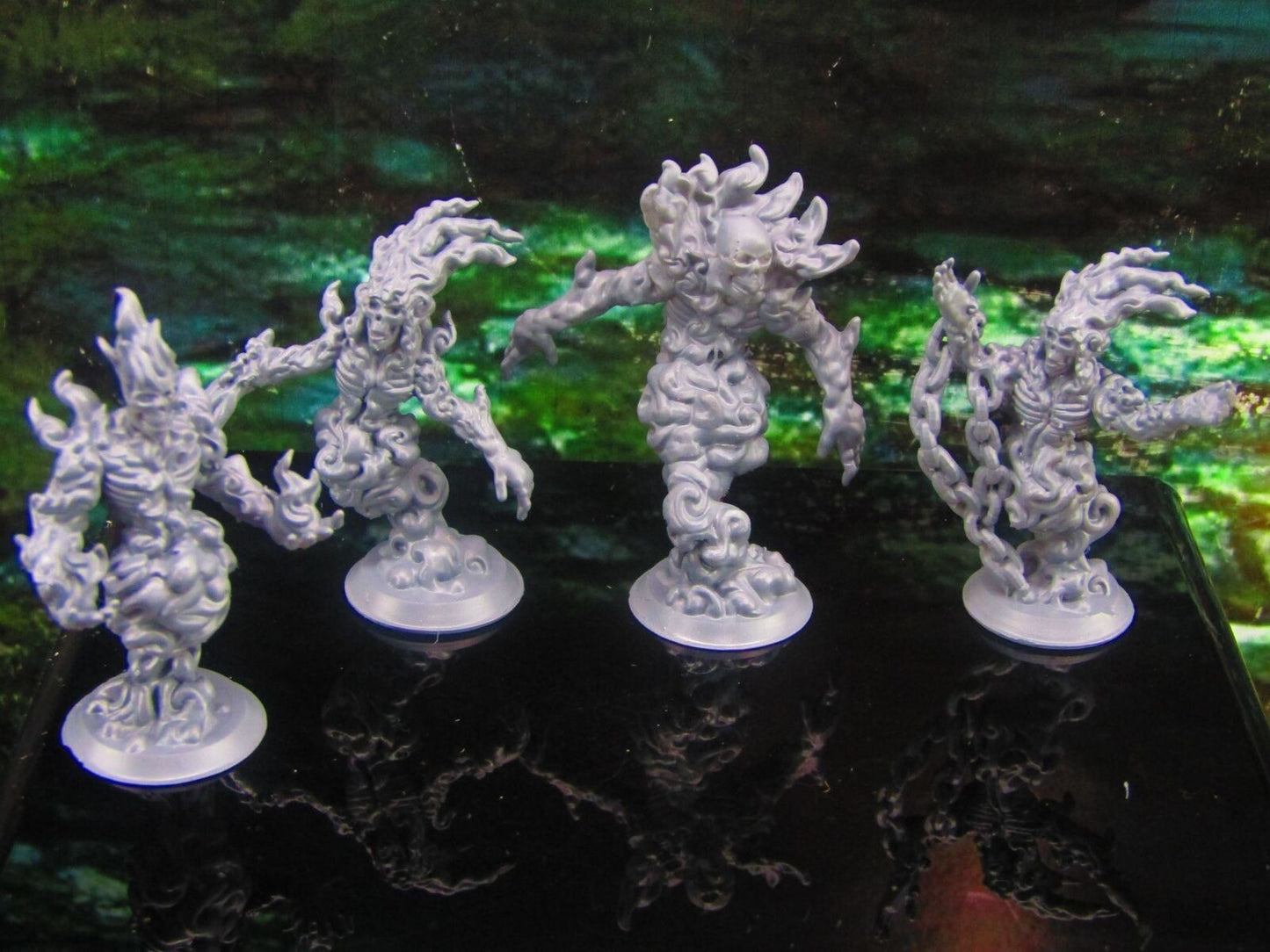4pc Ghost Spirit Wraith Monster Set Mini Miniature Model Character Figure