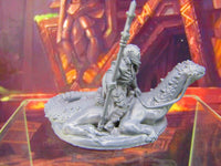 
              Lizard Mounted Warrior w/ Spear Mini Miniature Figure 3D Printed Model 28/32mm
            