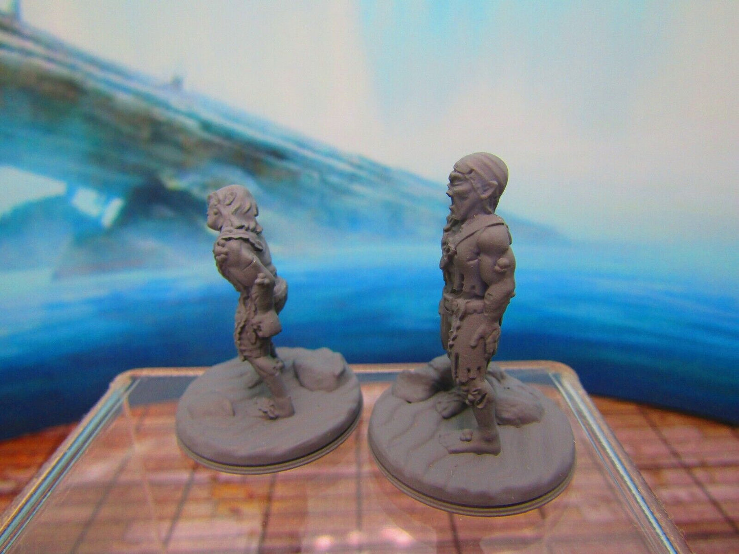 Undead Pirate Zombie Sailors Ghost Ship Pair Mini Miniature 3D Printed Model