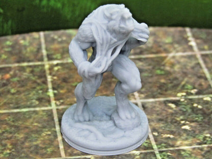 Growling Werewolf Miniature Mini 3D Printed Resin Model Tabletop Gaming D&D