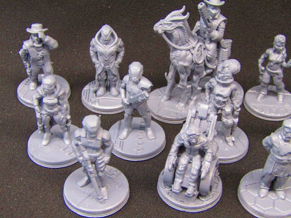 Sci Fi Mini Set 5 - 14pc Novus Landing Humans Mini Miniature 3D Printed Model
