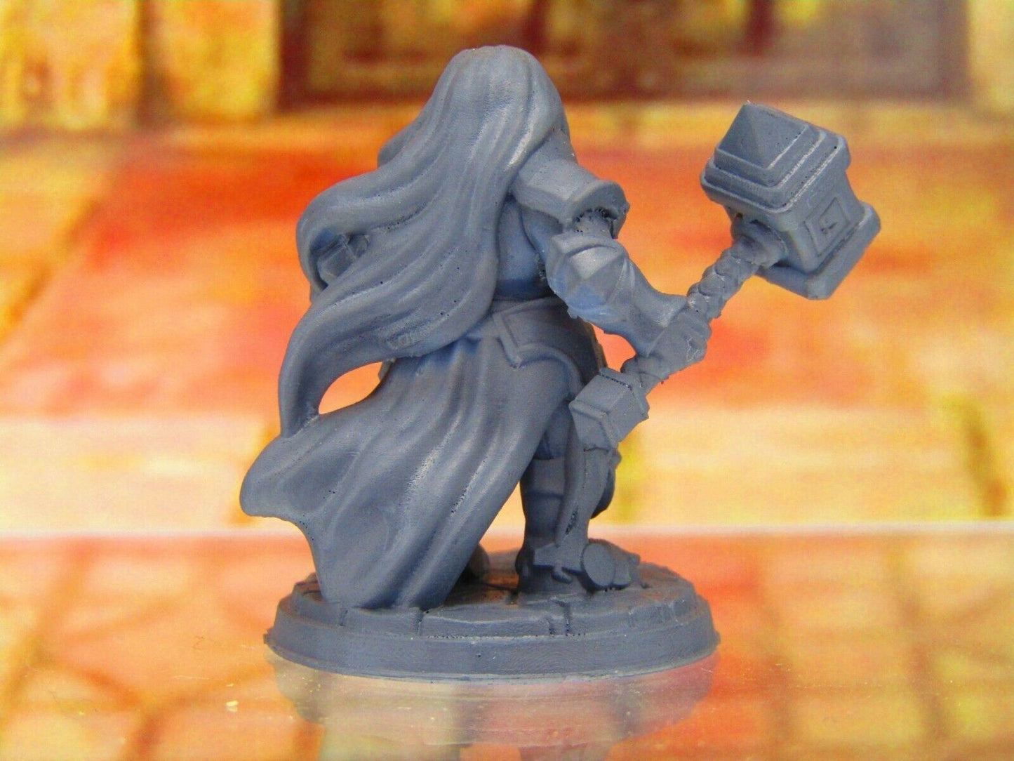 Maylan the Proud Female Dwarven Warrior Queen Dwarf Mini Miniature 3D Print DnD