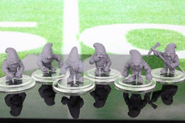 6pc Linemen Dwarves Mini Miniature Player Tabletop Blood Fantasy Football Bowl