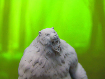 Big Bad Cartoonish Grizzly Bear Mini Miniature 3D Printed Model 28/32mm Scale