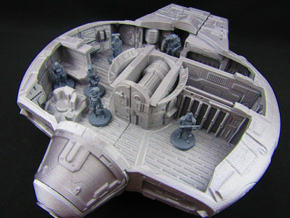 40pc Large Modular Bounty Hunter Space Ship Model w/ Bounty Hunter Crew SciFi