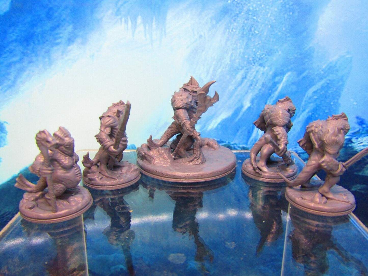 5pc Sea Devil War Tribe Party Mini Miniature Figure 3D Printed Model 28/32mm