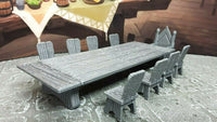 
              10 Piece King's Banquet Table 28mm Model Dungeons & Dragons Scatter Terrain
            