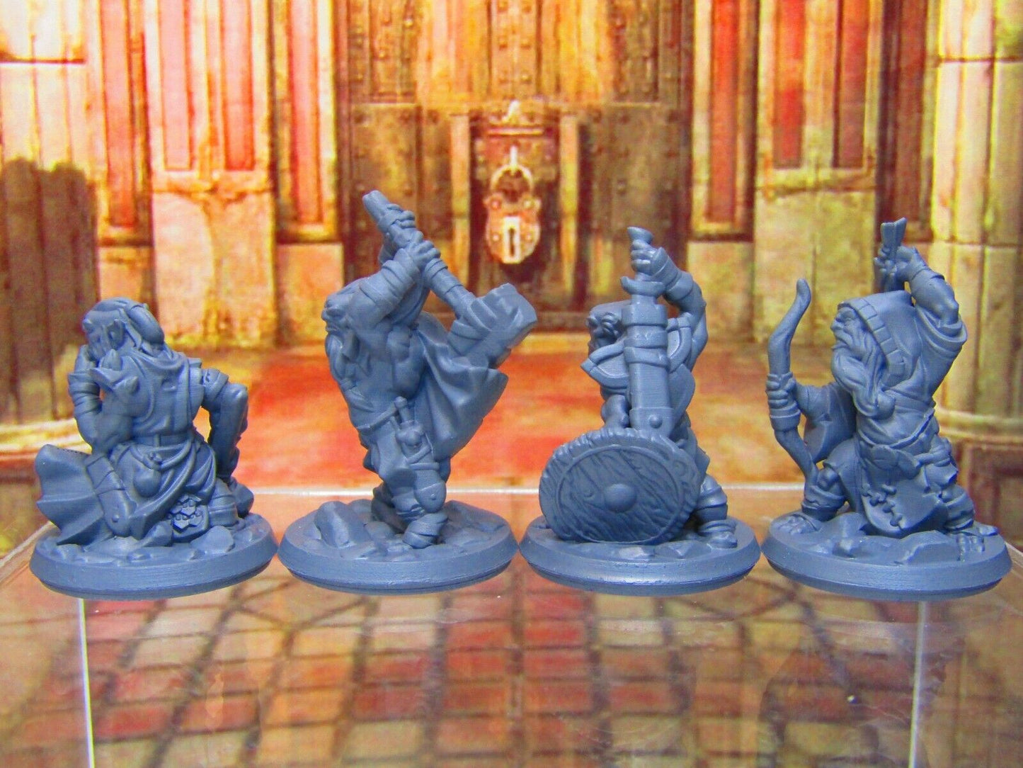4pc Goblin War Party Fighters Warriors Mini Miniature Figure 3D Printed Model