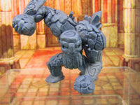 
              Rock Golem Monster Mini Miniature Figure 3D Printed Model 28/32mm Scale RPG
            