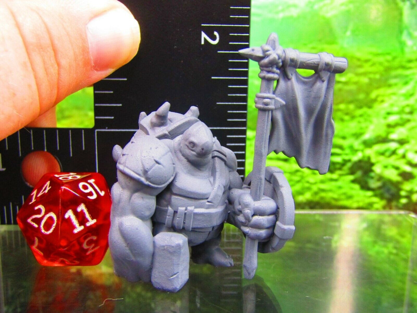 Tortle Banner Flyer Mini Miniatures 3D Printed Model 28/32mm Scale RPG Fantasy