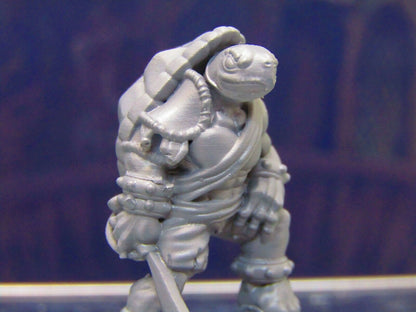 Eyepatch Tortle Pirate W/Sword Mini Miniature Figure 3D Printed Model 28/32mm