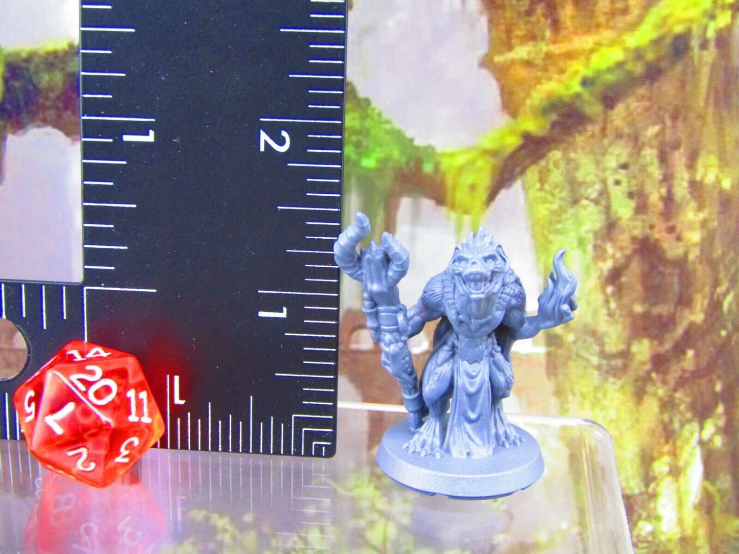 Gnoll Shaman Mage Mini Miniatures 3D Printed Resin Model Figure 28/32mm Scale