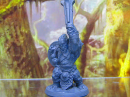 Orc Fighter Warrior Soldier w/Club/Shield Mini Miniature Figure 3D Printed Model