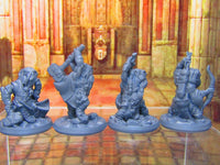 
              4pc Goblin War Party Fighters Warriors Mini Miniature Figure 3D Printed Model
            