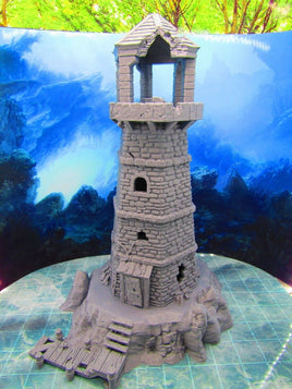 5 Floor Modular Ruined Stone Lighthouse Watchtower Terrain Scenery 28mm DnD