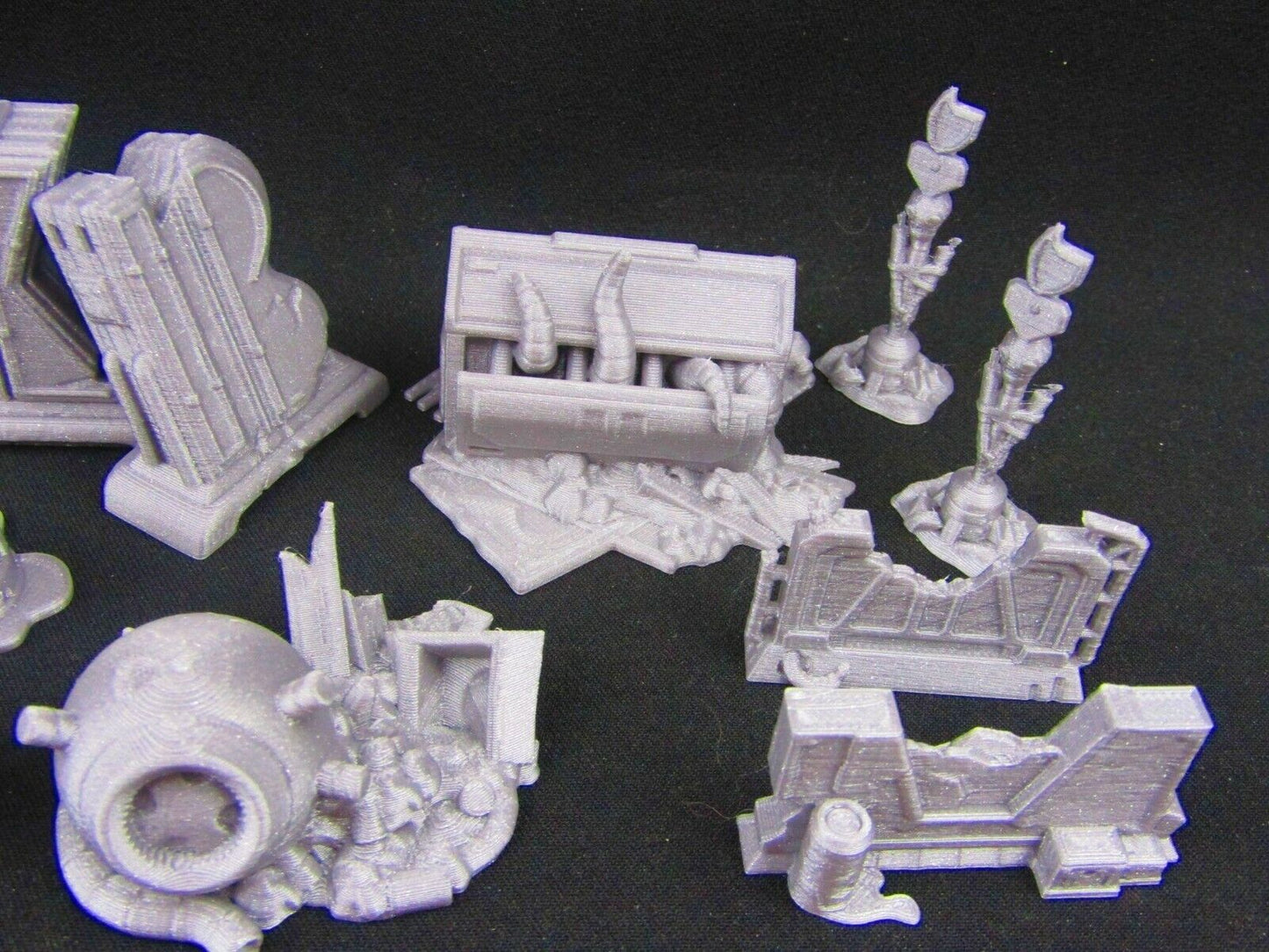14pc Junkyard Scrap Garbage Scenery Scatter Terrain 3D Printed Model 3D Print