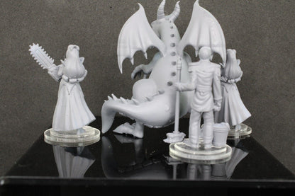 4pc Sleeping Beauty Prince Charming Dragon Mini Miniature Gaming Wargaming D&D