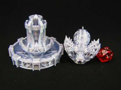 Spider Fountain Scatter Terrain Scenery 3D Printed Mini Miniature Model 28/32mm
