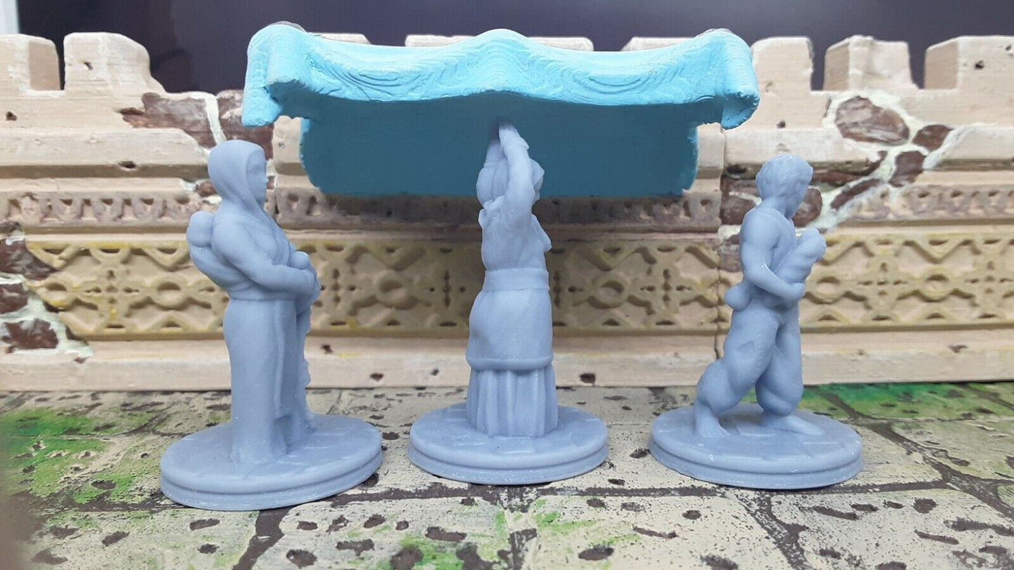 Market Patrons Villages Mini Miniatures Figure D&D Game 28-32MM 3D Printed Resin