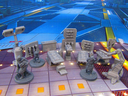20pc Sci Fi Dr. Laboratory W/ Dr., Transporter & Pet Miniatures Minis Set Rpg