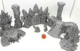 12 Piece Icy Palace Castle Set Scatter Terrain Set Scenery Dungeons & Dragons