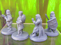 
              4pc Town Guards Set Mini Miniatures 3D Printed Resin Model Figure 28/32mm Scale
            