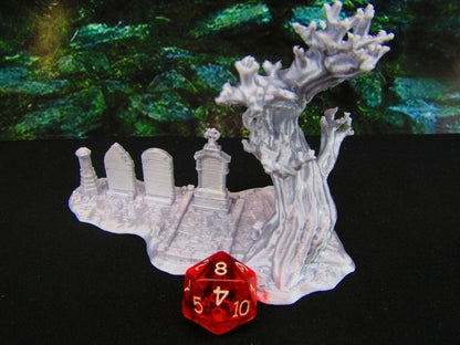 Family Burial Plots Graveyard / Cemetery Scatter Terrain Scenery Tabletop Gaming