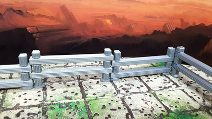 Lot of 10 Wooden Fence Sections Scatter Terrain Mini Dungeons & Dragons 28mm