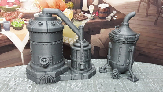 Dwarven Boil Kettle & Spirit Still 28mm Model Dungeons & Dragons Scatter Terrain