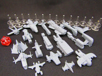 
              18pc Civilian Fleet and Transport Space War Gaming Set w/ Flight Stands & Rods
            