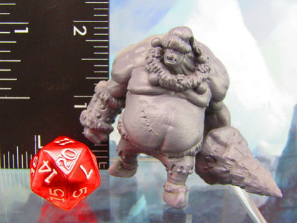 Festive Christmas Holiday Ogre Monster Mini Miniature Figure 3D Printed Model