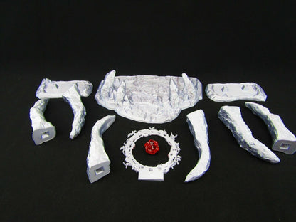 Portal & Rocky Spikes Scatter Terrain Scenery 3D Printed Mini Miniature Model