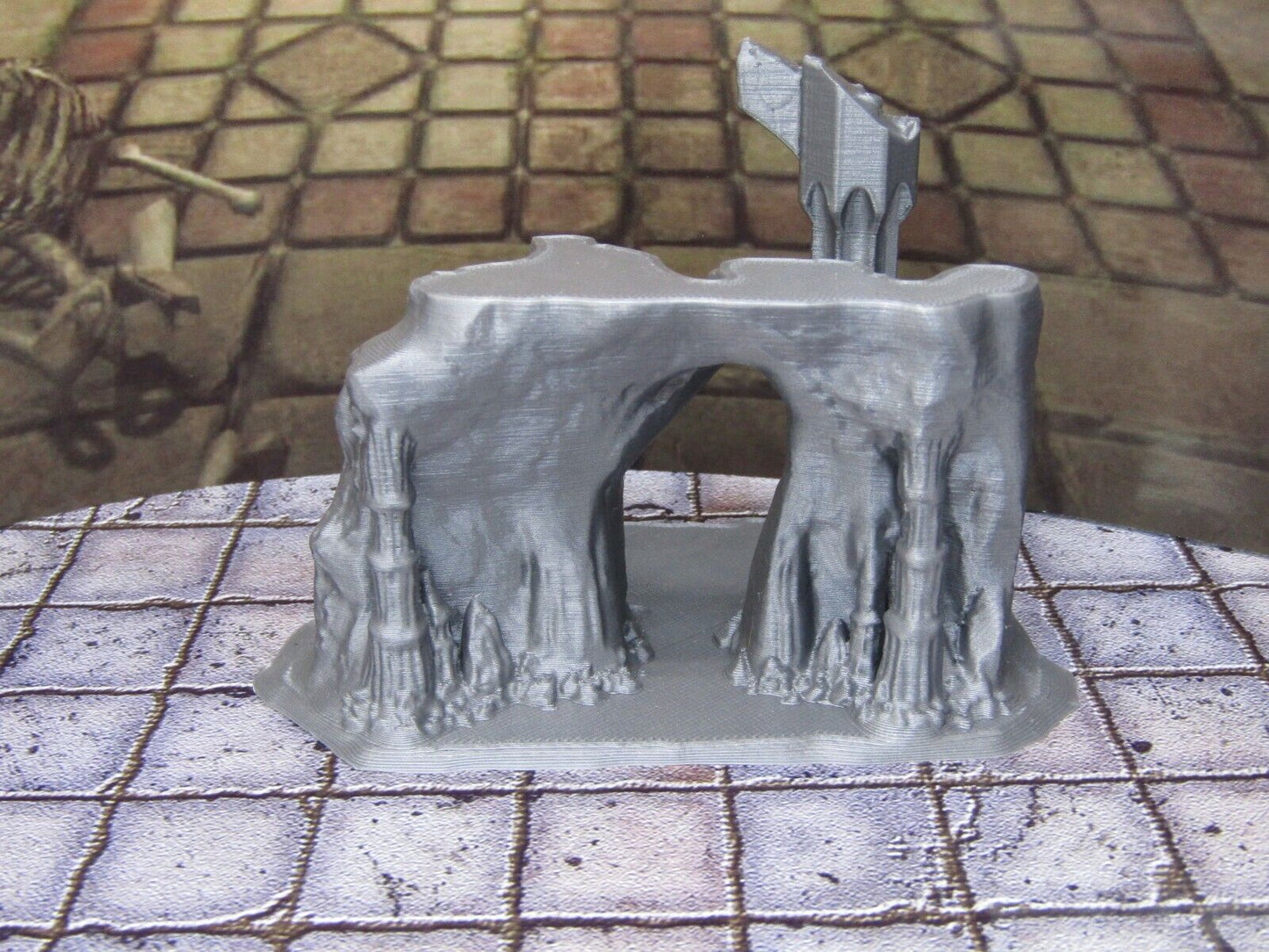 Rune Marked Cave Entrance Mini Miniature Figure Scenery Terrain 3D Printed Model