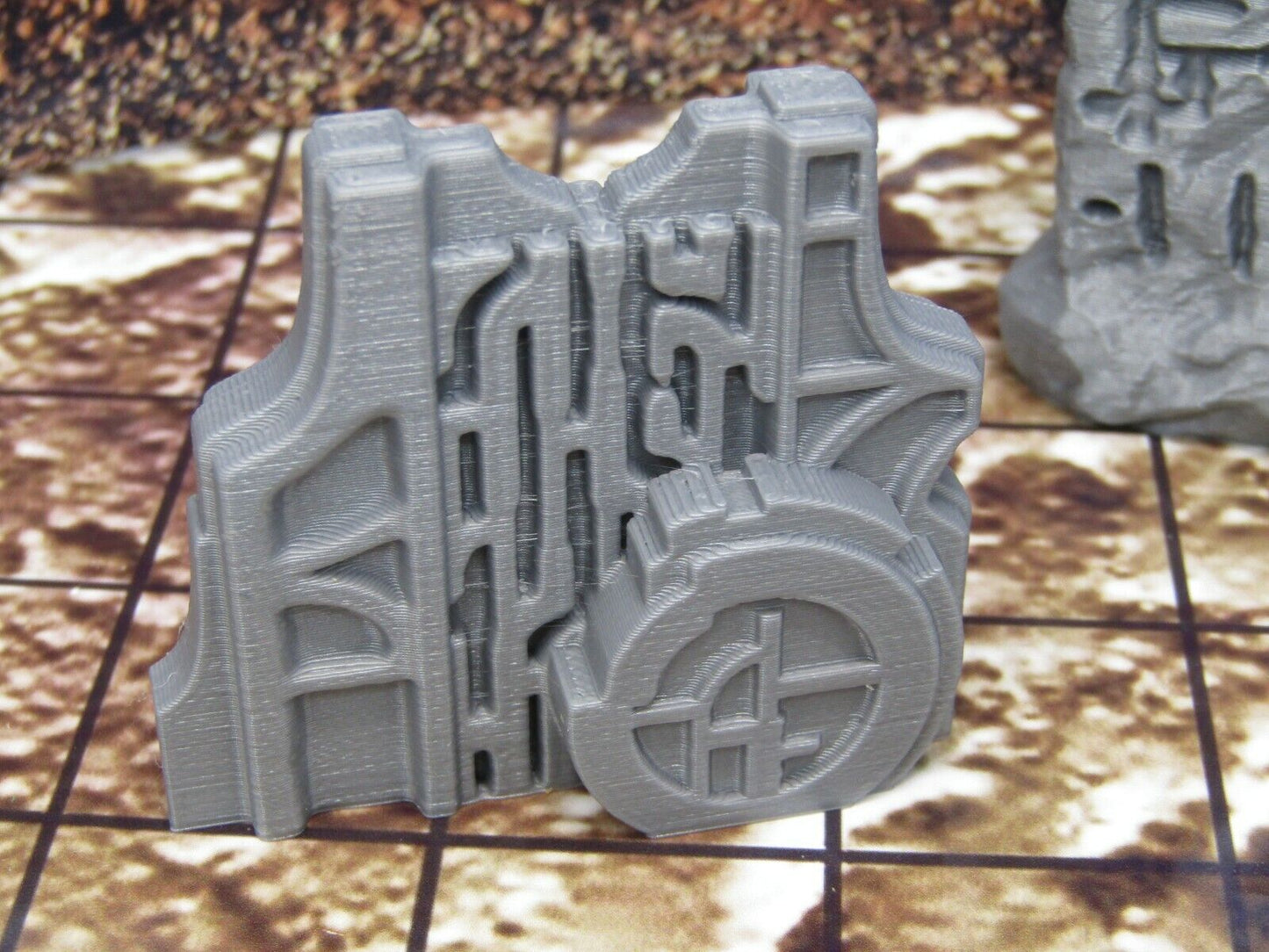 Runic Stone Relic Artifacts Scatter Terrain Scenery Miniature 3D Printed Model
