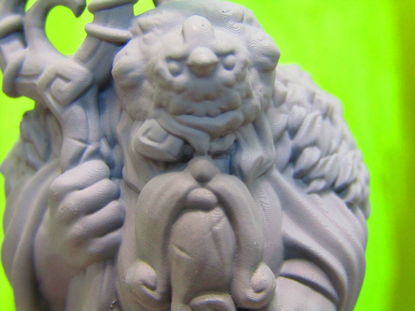Druid Hermit Dwarf w/ Chicken for a Hat Mini Miniature 3D Printed Model 28/32mm