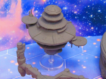 5 Piece Space Docks Shipping Port Station Starfinder Fleet Scale Starship