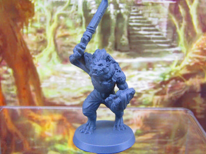 Gnoll Warrior Swordman Mini Miniatures 3D Printed Resin Model Figure 28/32mm