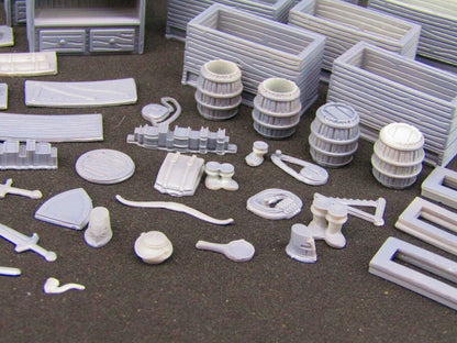 Merchant Weapon Trader Equipment Shop Items Scatter Terrain Props Scenery 3D