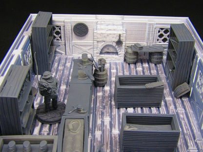 Item Shop Merchant Weapon Trader Building w/ Items Scatter Terrain Scenery 3D