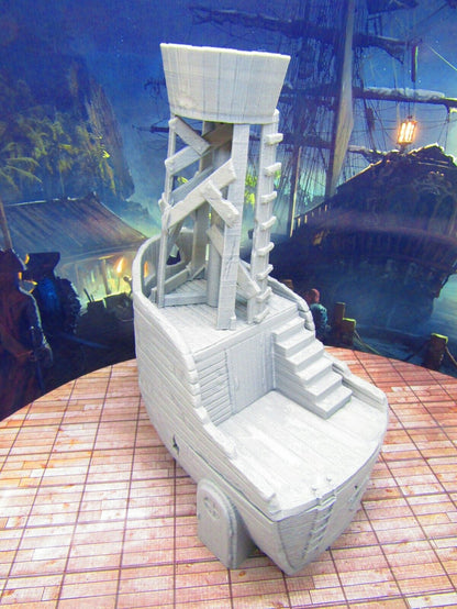 Boat Ship Hull House Hideout & Crow's Nest Watchtower Scatter Terrain Scenery