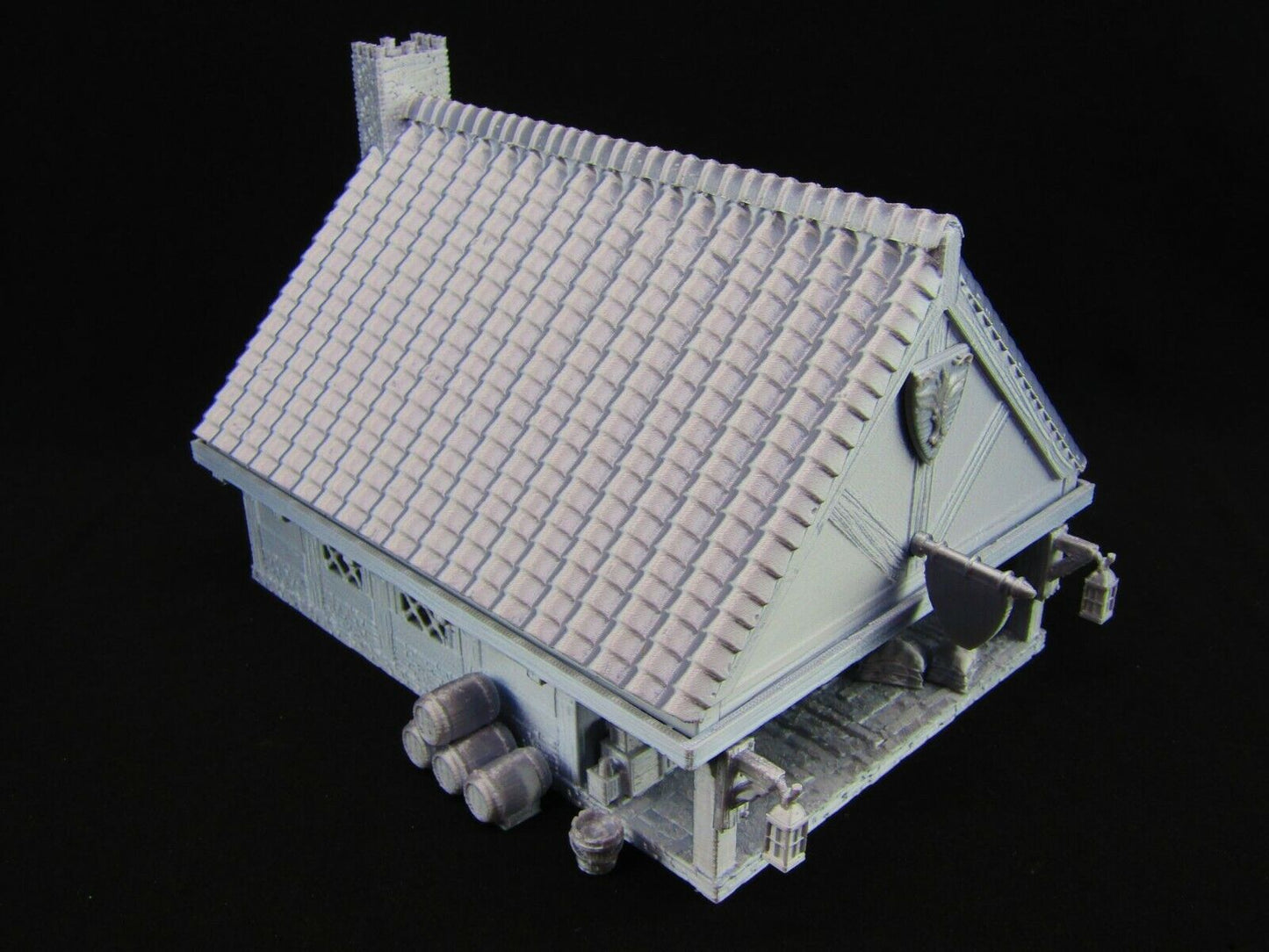 Furnished Bar Tavern Building w/ Patrons Scatter Terrain Scenery 3D Printed Mini